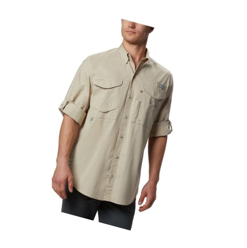 Koszule Columbia PFG Bonehead Long Sleeve Big Męskie Khaki | 92ZPCTBNV