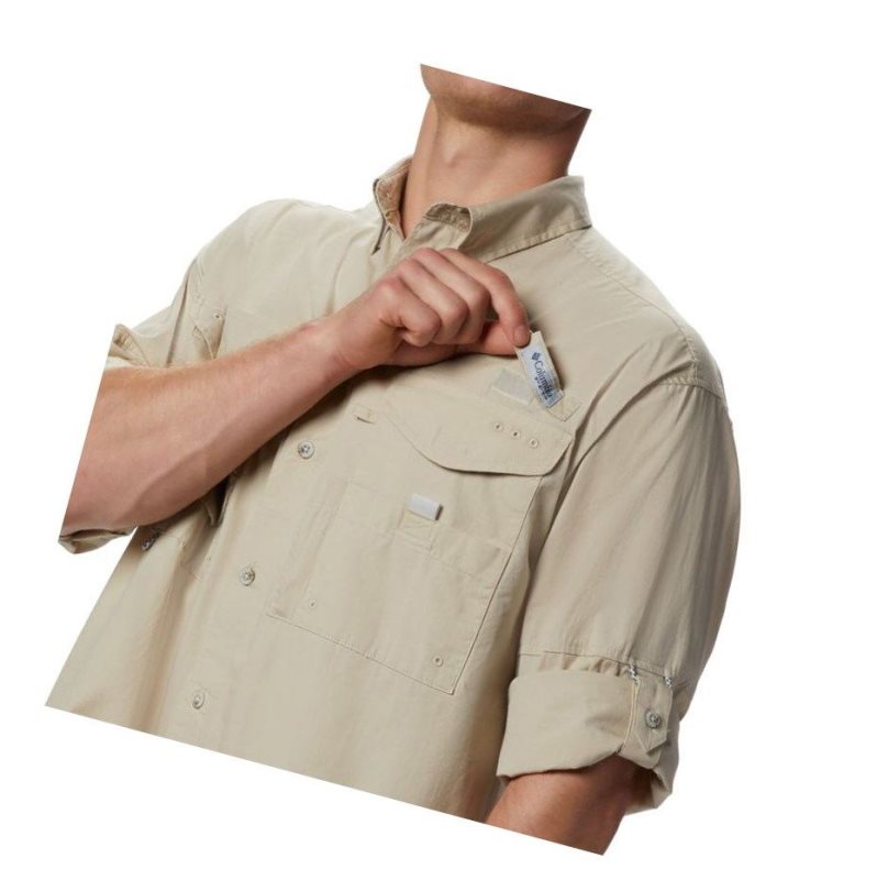 Koszule Columbia PFG Bonehead Long Sleeve Big Męskie Khaki | 92ZPCTBNV