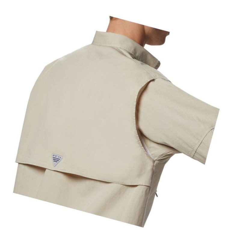 Koszule Columbia PFG Bonehead Long Sleeve Tall Męskie Khaki | 17FZMIJBS