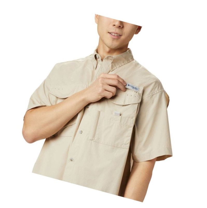 Koszule Columbia PFG Bonehead Short Sleeve Big Męskie Khaki | 75PYOJNBR