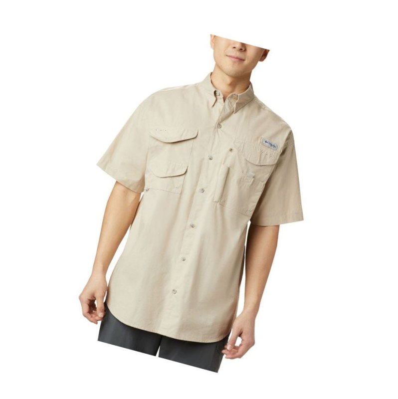 Koszule Columbia PFG Bonehead Short Sleeve Big Męskie Khaki | 75PYOJNBR