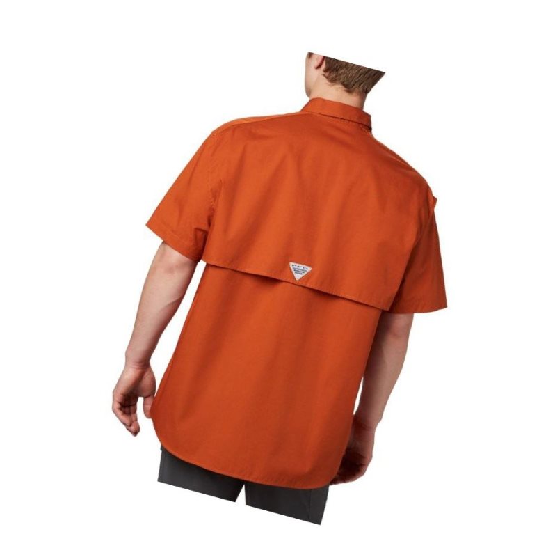 Koszule Columbia PFG Bonehead Short Sleeve - Texas Męskie Bordowe | 94YRIWJST