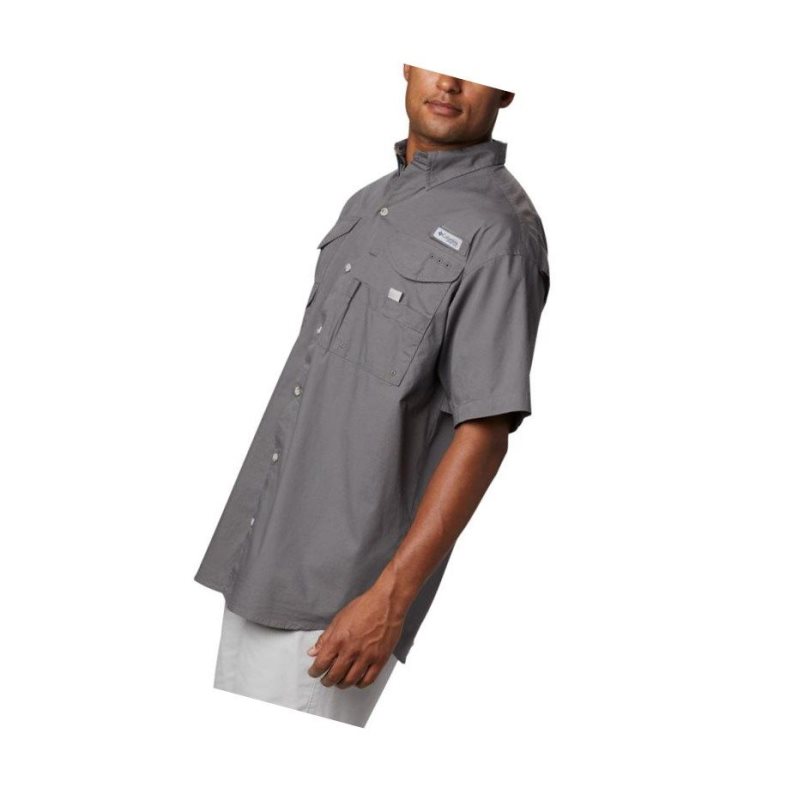 Koszule Columbia PFG Bonehead Short Sleeve Męskie Szare | 43DNFXCRI