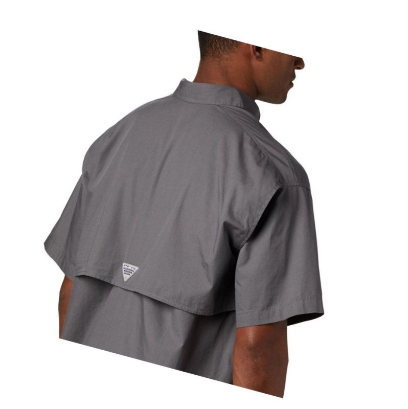 Koszule Columbia PFG Bonehead Short Sleeve Męskie Szare | 43DNFXCRI