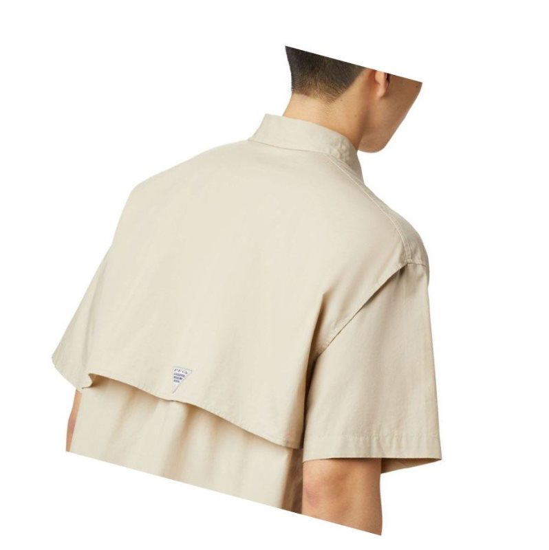 Koszule Columbia PFG Bonehead Short Sleeve Męskie Khaki | 34JZWUGAP