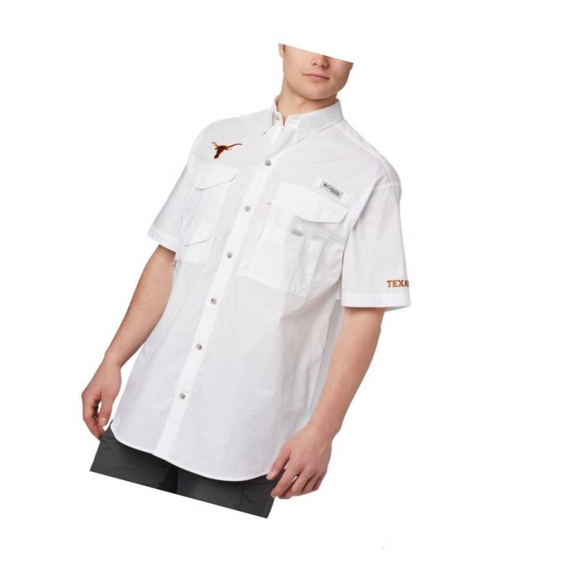 Koszule Columbia PFG Bonehead Short Sleeve - Texas Męskie Białe | 06LSOVWRC