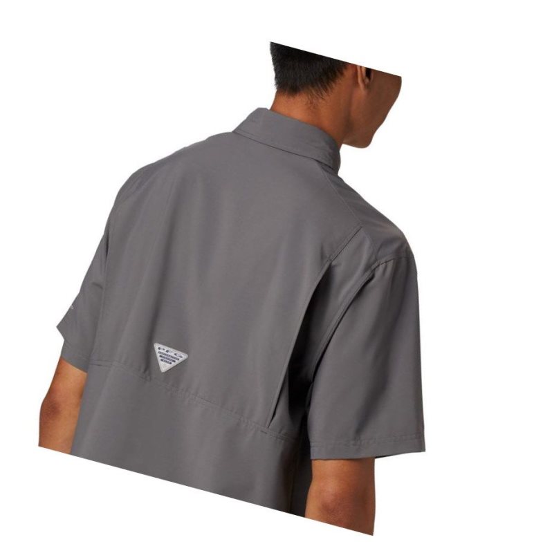 Koszule Columbia PFG Grander Marlin Woven Short Sleeve Męskie Szare | 75NATWMJP