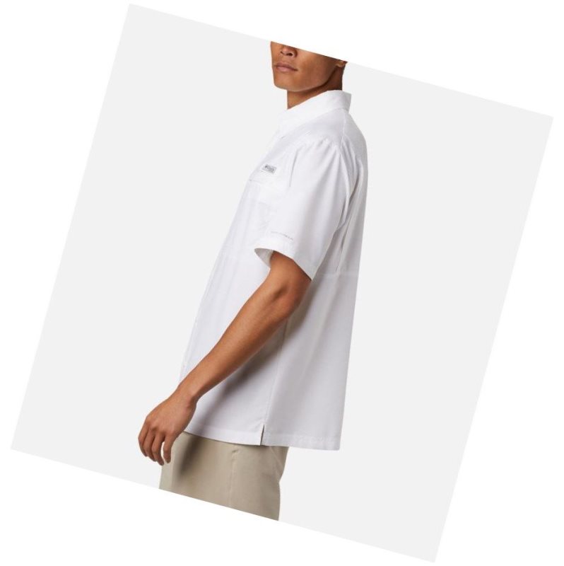 Koszule Columbia PFG Grander Marlin Woven Short Sleeve Męskie Białe | 72BSOIFYV