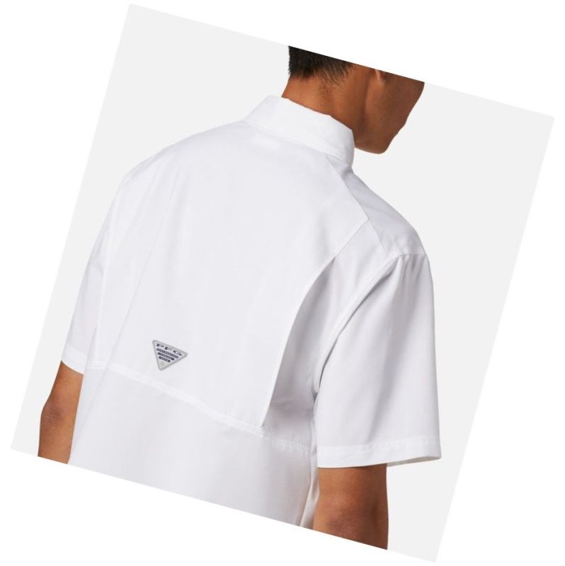 Koszule Columbia PFG Grander Marlin Woven Short Sleeve Męskie Białe | 72BSOIFYV