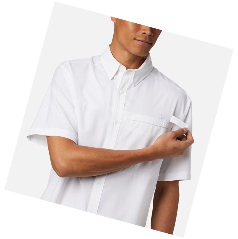 Koszule Columbia PFG Grander Marlin Woven Short Sleeve Męskie Białe | 72BSOIFYV