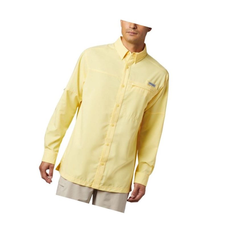 Koszule Columbia PFG Grander Marlin Woven Long Sleeve Męskie Pomarańczowe | 58IFWTCPB