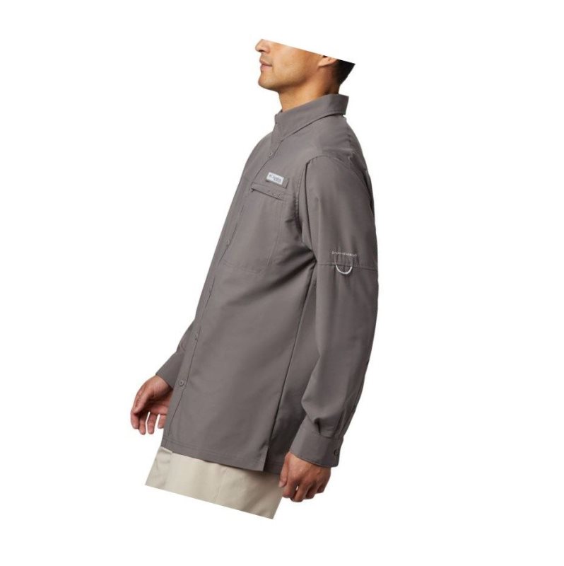 Koszule Columbia PFG Grander Marlin Woven Long Sleeve Męskie Szare | 19IXCHYPF