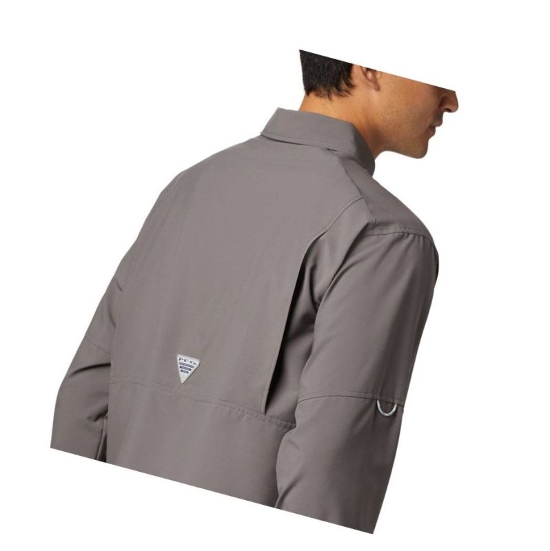 Koszule Columbia PFG Grander Marlin Woven Long Sleeve Męskie Szare | 19IXCHYPF