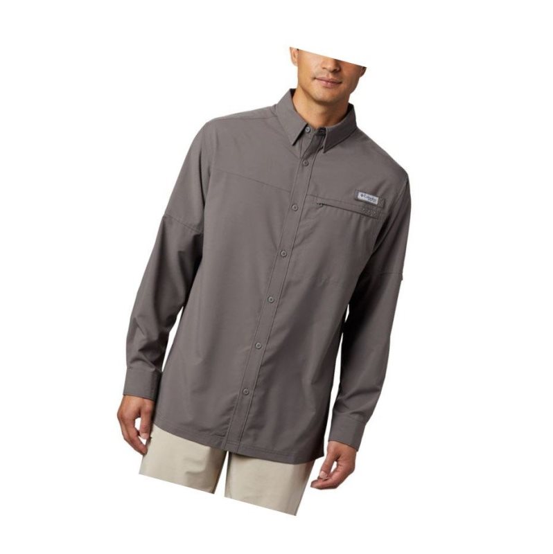 Koszule Columbia PFG Grander Marlin Woven Long Sleeve Męskie Szare | 19IXCHYPF