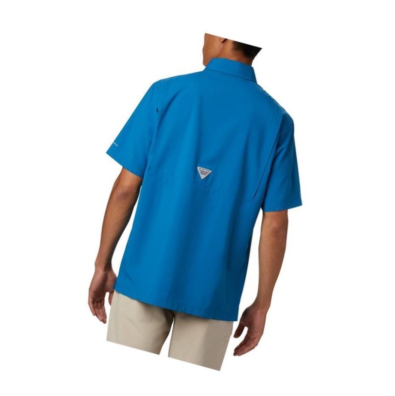 Koszule Columbia PFG Grander Marlin Woven Short Sleeve Męskie Niebieskie | 91PFKOEYN