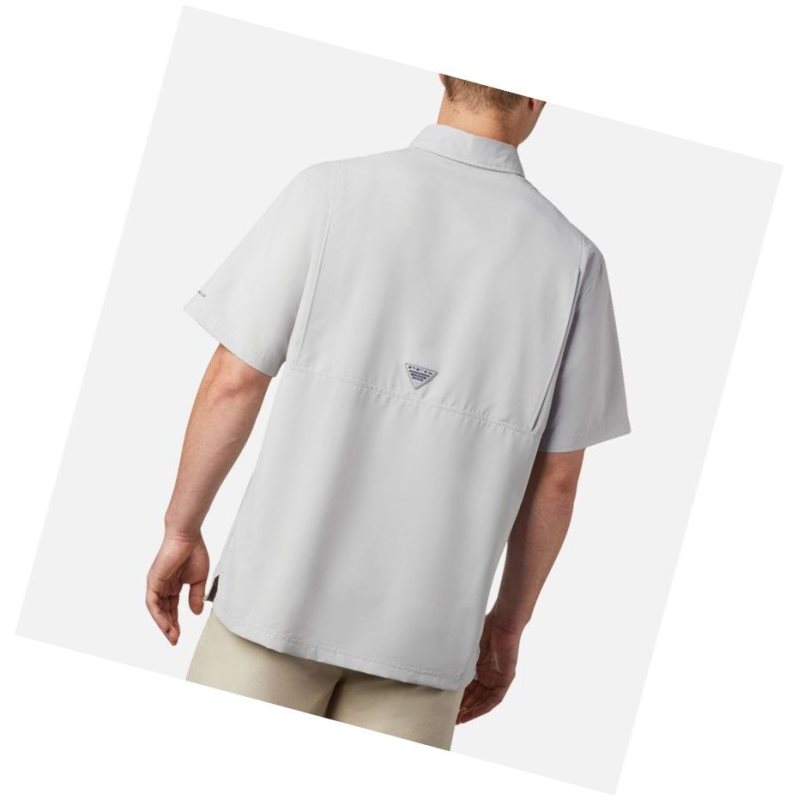 Koszule Columbia PFG Grander Marlin Woven Short Sleeve Męskie Szare | 13YNPFGOE