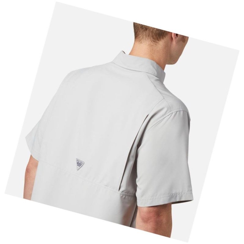 Koszule Columbia PFG Grander Marlin Woven Short Sleeve Męskie Szare | 13YNPFGOE