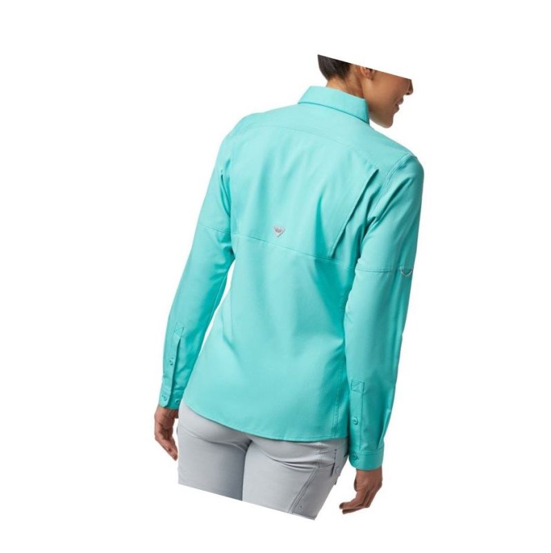 Koszule Columbia PFG Lo Drag Long Sleeve Damskie Niebieskie | 18KNSULRM