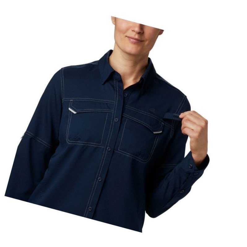 Koszule Columbia PFG Lo Drag Long Sleeve Damskie Granatowe | 12IDKXJNB