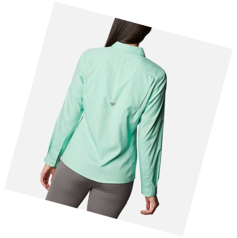 Koszule Columbia PFG Lo Drag Long Sleeve Damskie Zielone | 12GXQJEZP