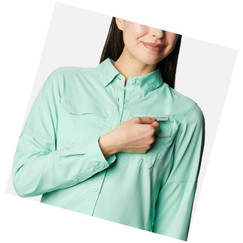 Koszule Columbia PFG Lo Drag Long Sleeve Damskie Zielone | 12GXQJEZP