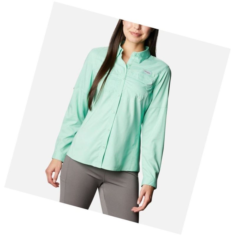 Koszule Columbia PFG Lo Drag Long Sleeve Damskie Zielone | 12GXQJEZP