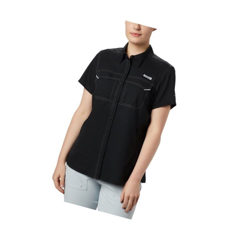 Koszule Columbia PFG Lo Drag Short Sleeve Damskie Czarne | 59VZOBQRC