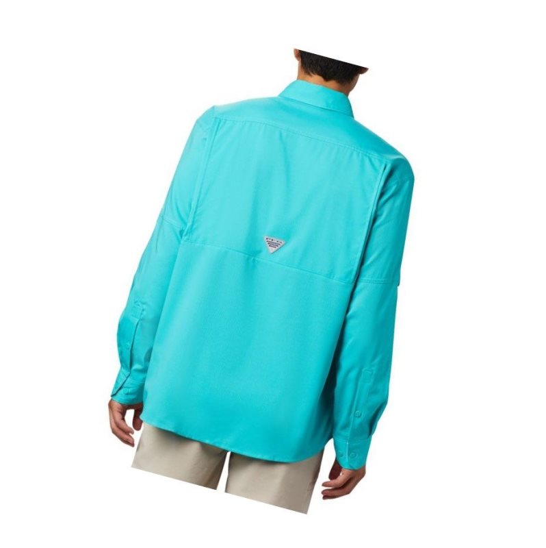 Koszule Columbia PFG Low Drag Offshore Long Sleeve Męskie Głęboka Turkusowe | 76BVCGLFE