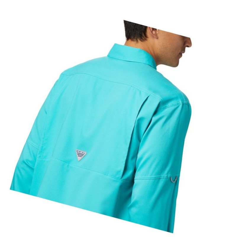 Koszule Columbia PFG Low Drag Offshore Long Sleeve Męskie Głęboka Turkusowe | 76BVCGLFE