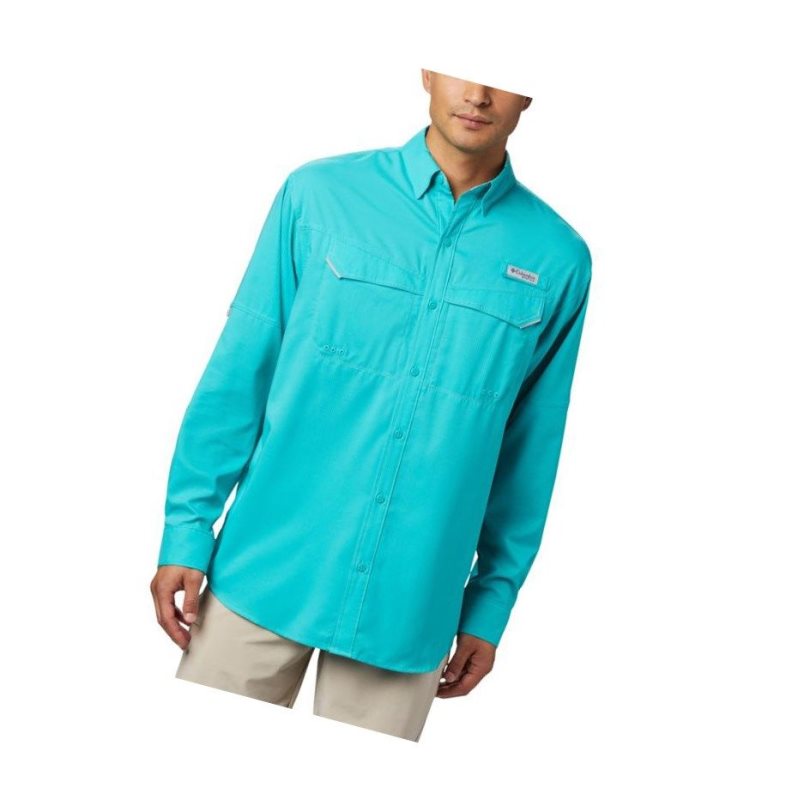 Koszule Columbia PFG Low Drag Offshore Long Sleeve Męskie Głęboka Turkusowe | 76BVCGLFE