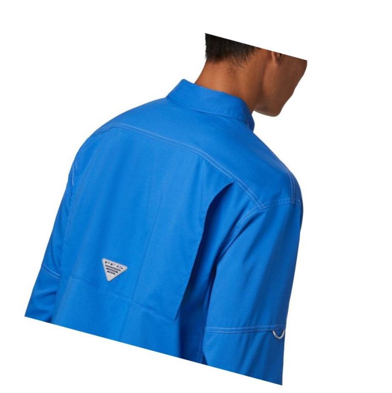 Koszule Columbia PFG Low Drag Offshore Long Sleeve Męskie Niebieskie | 74LMFEJTB