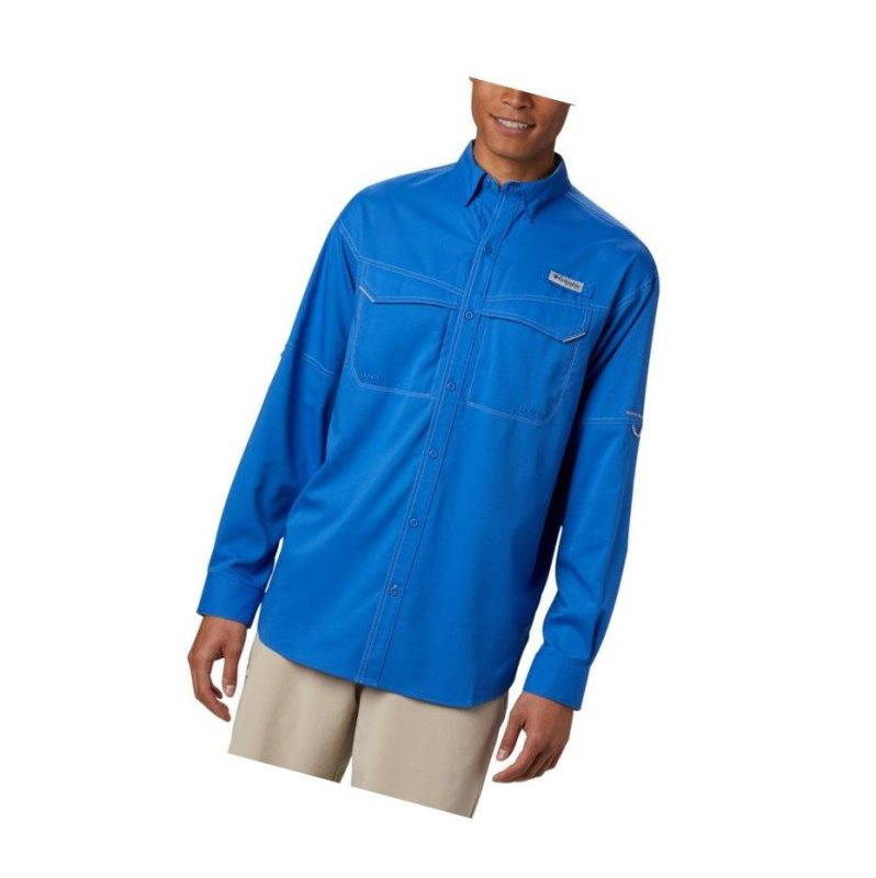 Koszule Columbia PFG Low Drag Offshore Long Sleeve Męskie Niebieskie | 74LMFEJTB