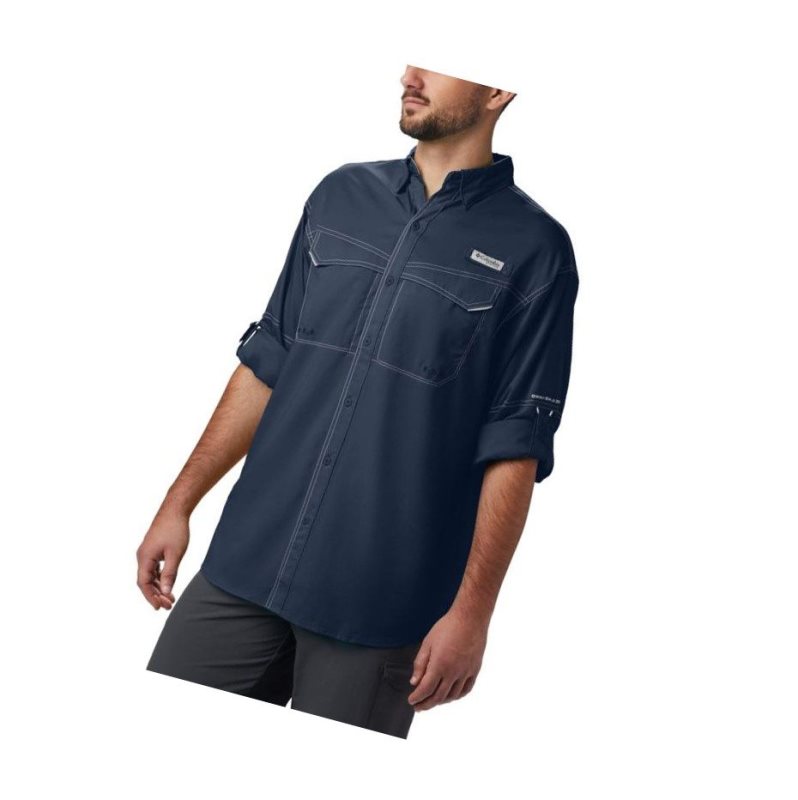 Koszule Columbia PFG Low Drag Offshore Long Sleeve Męskie Granatowe | 43JIWABYC