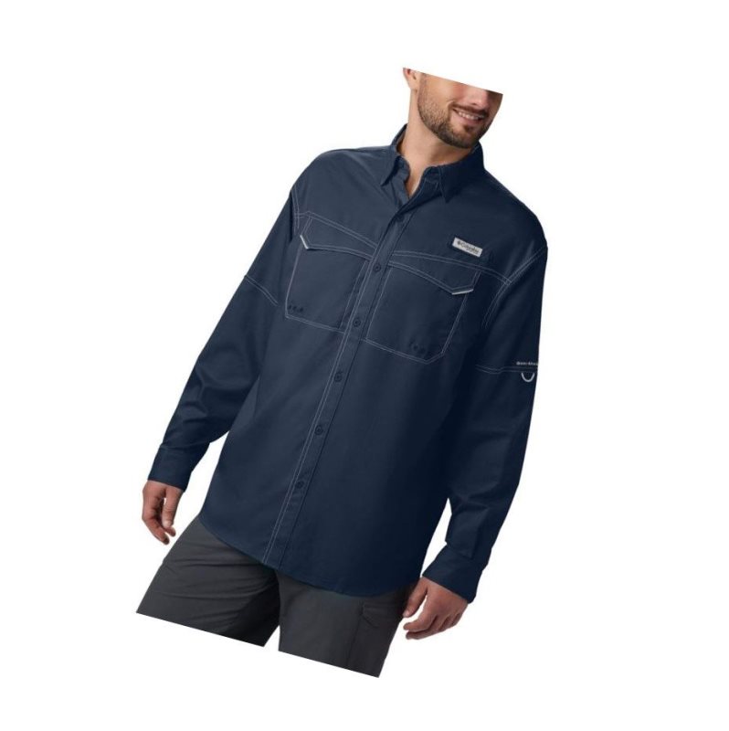 Koszule Columbia PFG Low Drag Offshore Long Sleeve Męskie Granatowe | 43JIWABYC