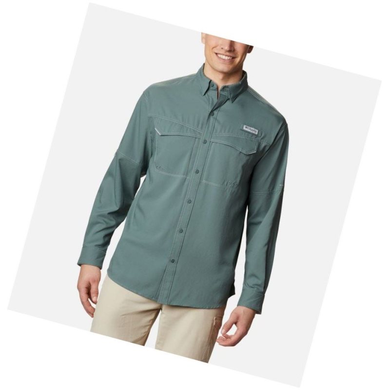 Koszule Columbia PFG Low Drag Offshore Long Sleeve Męskie Zielone | 43ECAQSRO