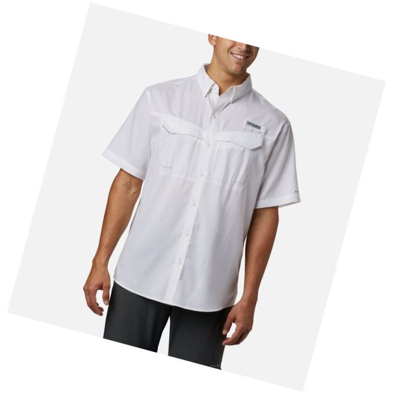 Koszule Columbia PFG Low Drag Offshore Short Sleeve Tall Męskie Białe | 53MPJBHOX