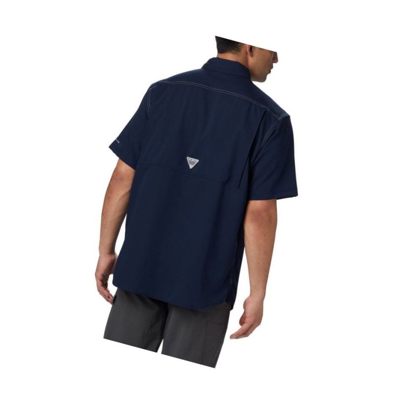 Koszule Columbia PFG Low Drag Offshore Short Sleeve Męskie Granatowe | 19VRWOIDF