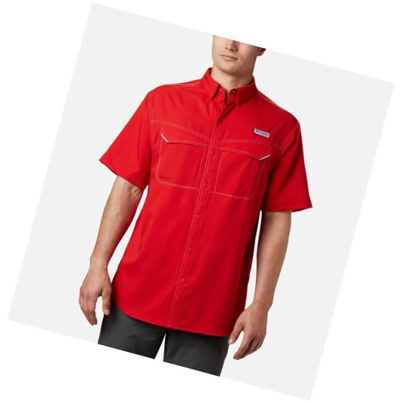 Koszule Columbia PFG Low Drag Offshore Short Sleeve Męskie Czerwone | 08APZHMLS