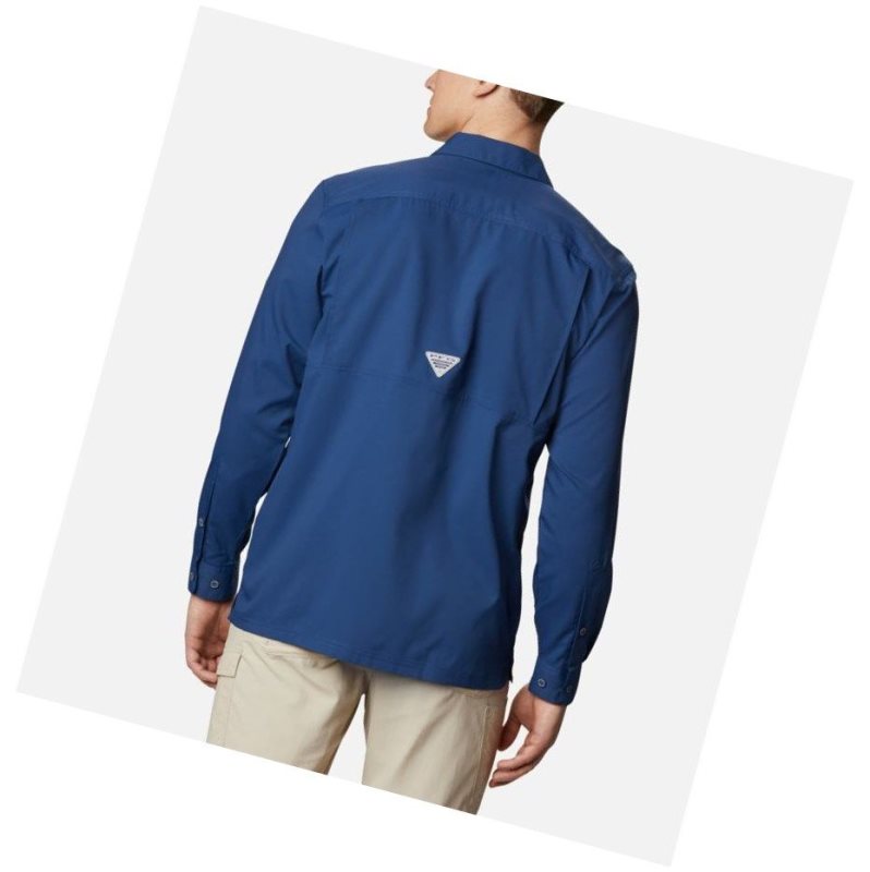 Koszule Columbia PFG Slack Tide Long Sleeve Męskie Ciemny Szare | 81ZBVFTWM