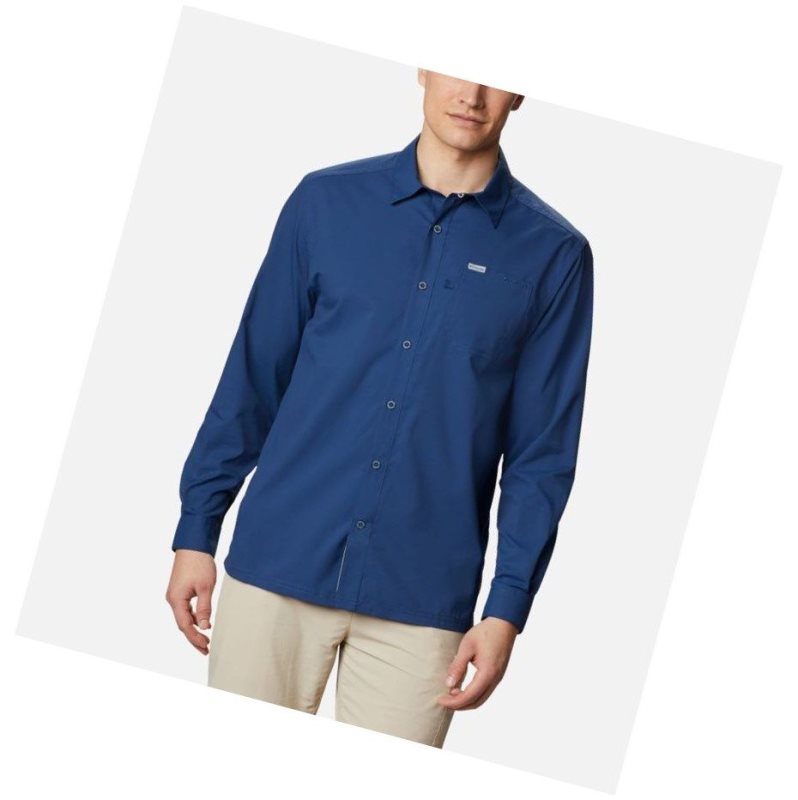 Koszule Columbia PFG Slack Tide Long Sleeve Męskie Ciemny Szare | 81ZBVFTWM