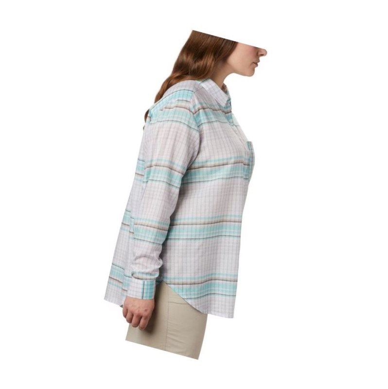 Koszule Columbia PFG Sun Drifter II Long Sleeve Plus Size Damskie Kolorowe | 46DJRAMFT