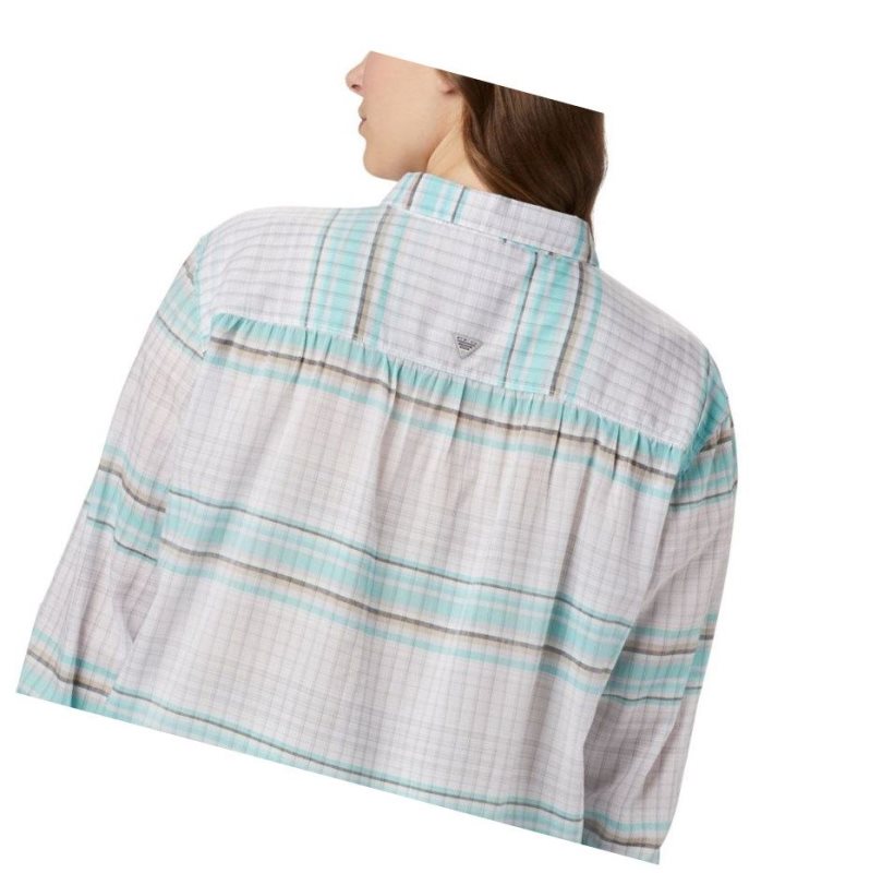 Koszule Columbia PFG Sun Drifter II Long Sleeve Plus Size Damskie Kolorowe | 46DJRAMFT