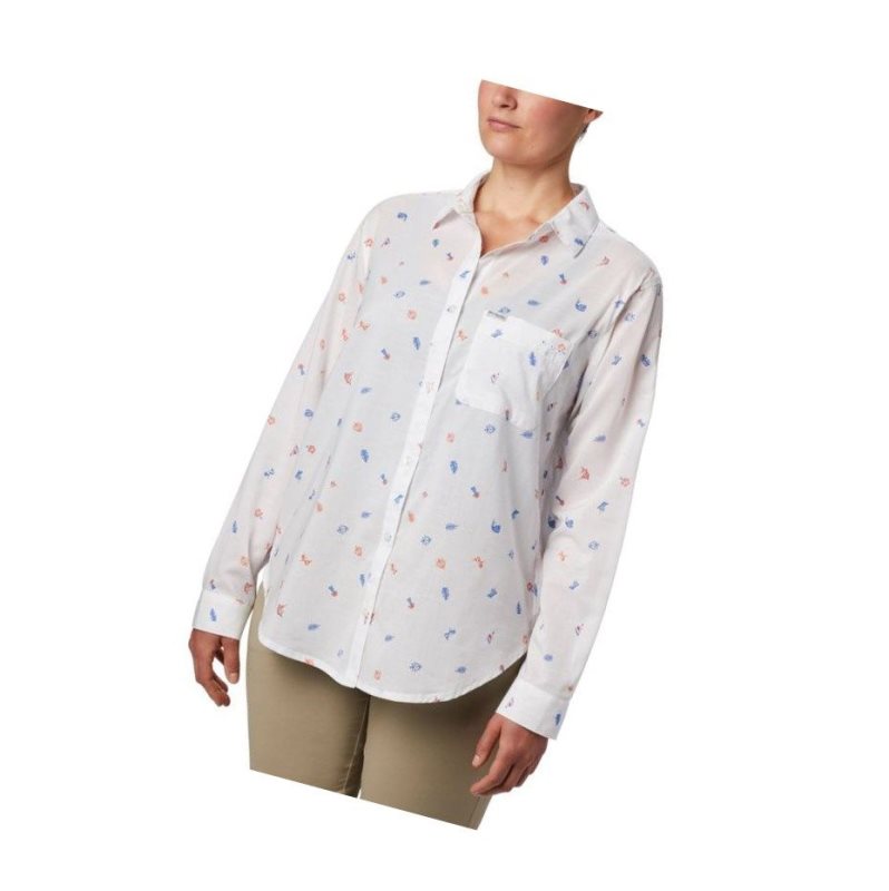 Koszule Columbia PFG Sun Drifter II Long Sleeve Damskie Pomarańczowe | 03KVYQXCD