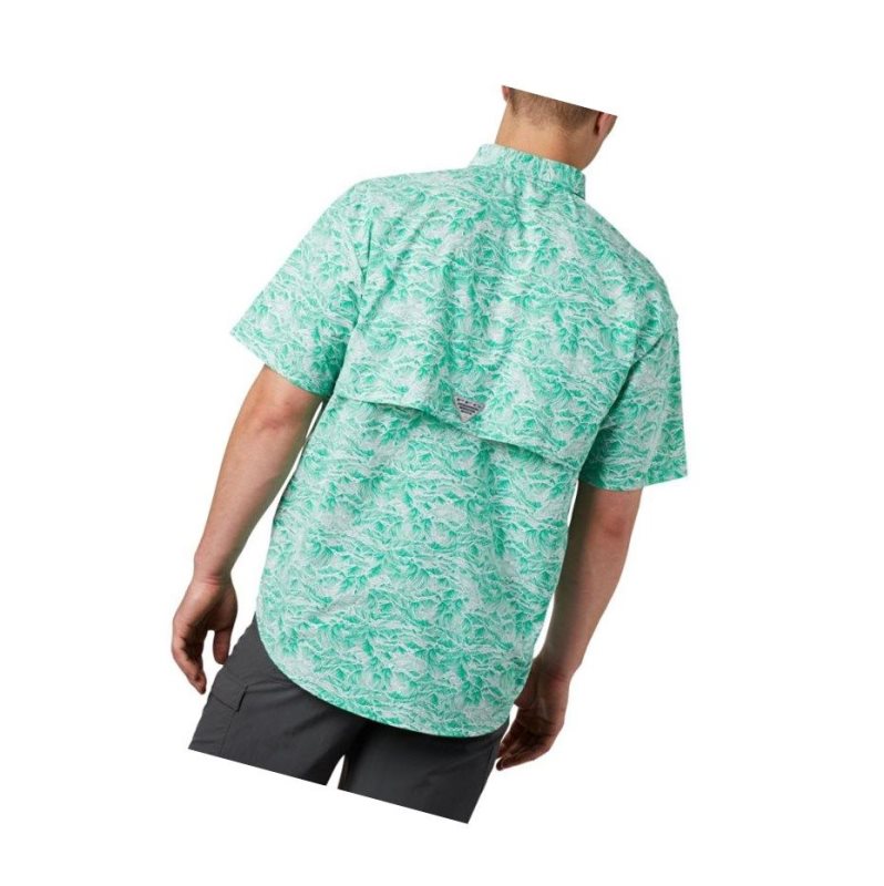 Koszule Columbia PFG Super Bahama Short Sleeve Męskie Głęboka Zielone | 89XZYWSRC