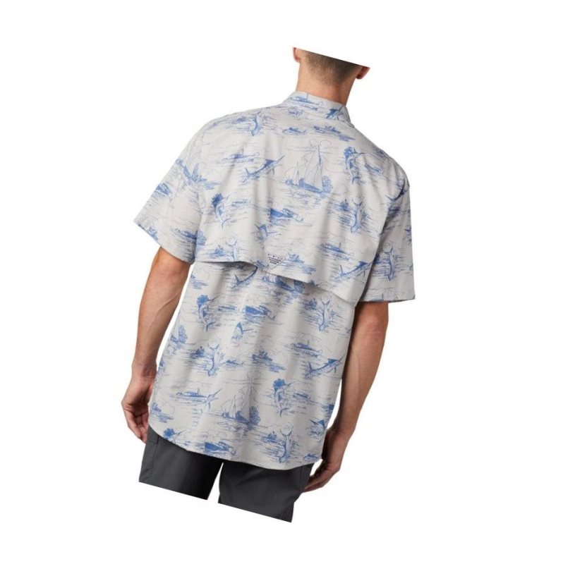 Koszule Columbia PFG Super Bonehead Classic Short Sleeve Męskie Niebieskie | 25DBYPTEF