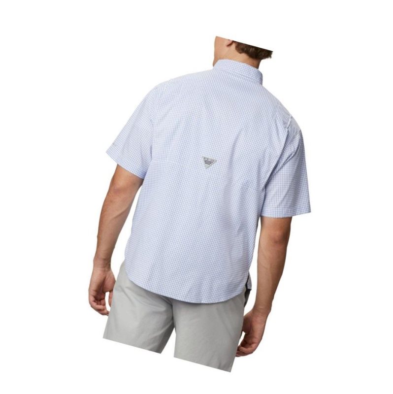 Koszule Columbia PFG Super Tamiami Short Sleeve Męskie Niebieskie | 26MVWHSYC