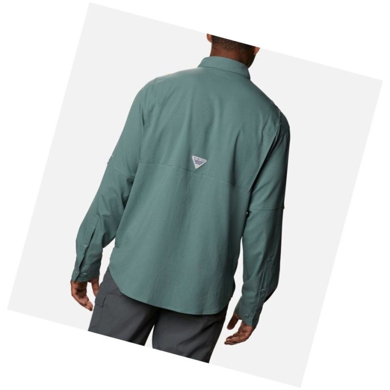 Koszule Columbia PFG Tamiami II Long Sleeve Męskie Zielone | 79DGLOWMB