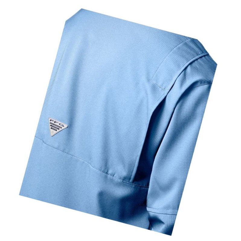 Koszule Columbia PFG Tamiami II Long Sleeve Męskie Niebieskie | 65NUBJKEO