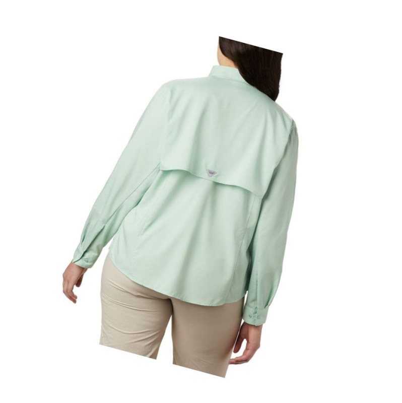 Koszule Columbia PFG Tamiami II Long Sleeve Plus Size Damskie Mięta | 64WNJXIMK