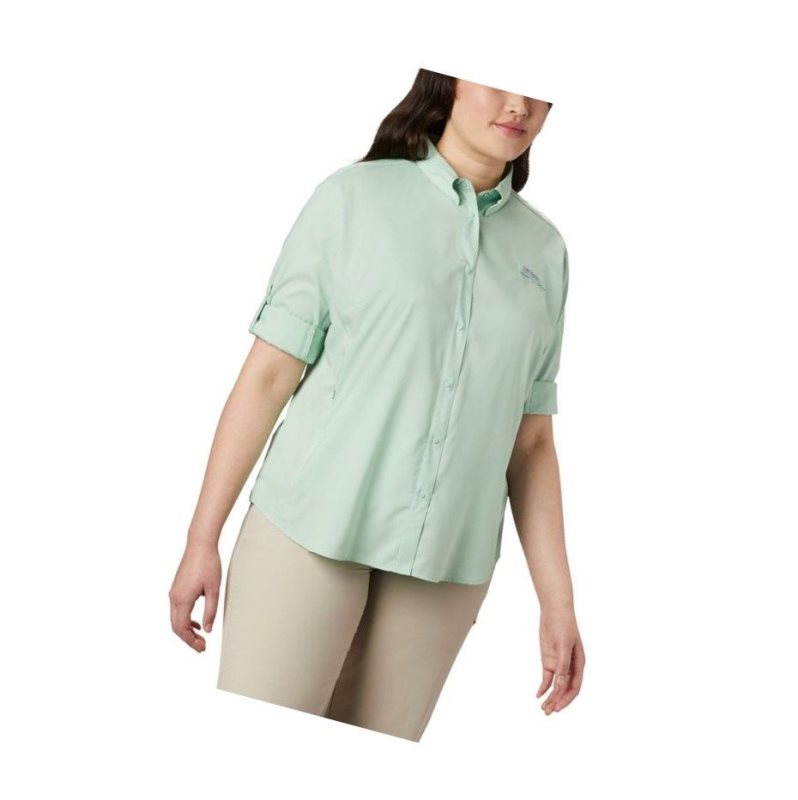 Koszule Columbia PFG Tamiami II Long Sleeve Plus Size Damskie Mięta | 64WNJXIMK